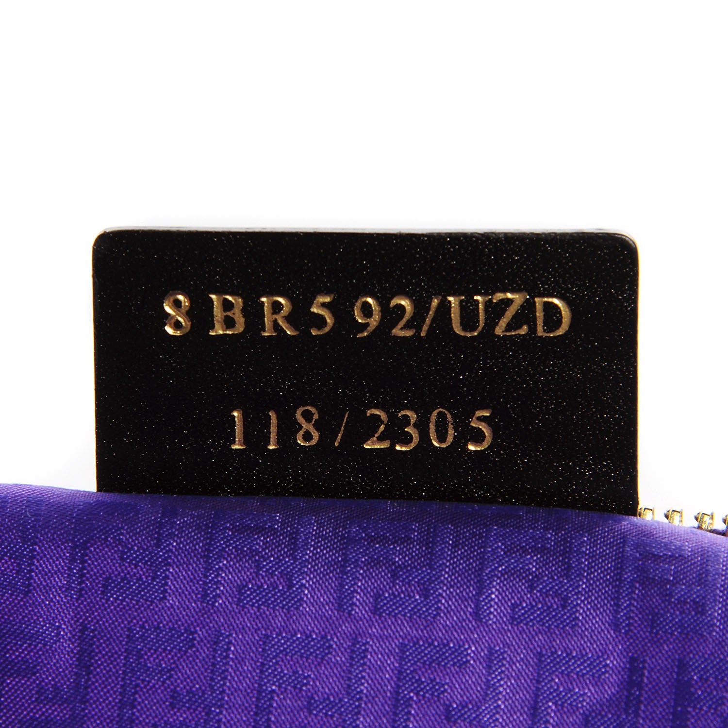Fendi Zucca Spalmati Pochette Tobacco Viola 8 of 10