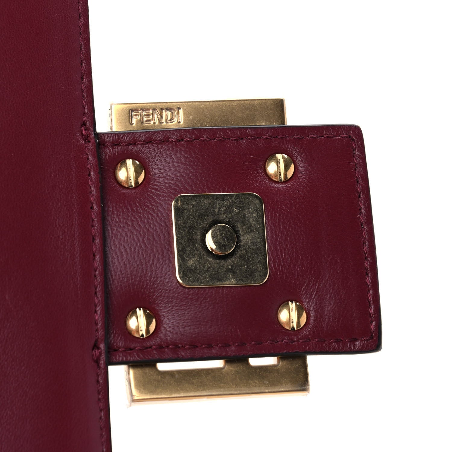 Fendi Nappa Apolo Chain Baguette Barolo 9 of 15