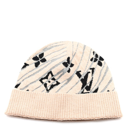Louis Vuitton Wool Monogram Beanie Hat Beige 1 of 5