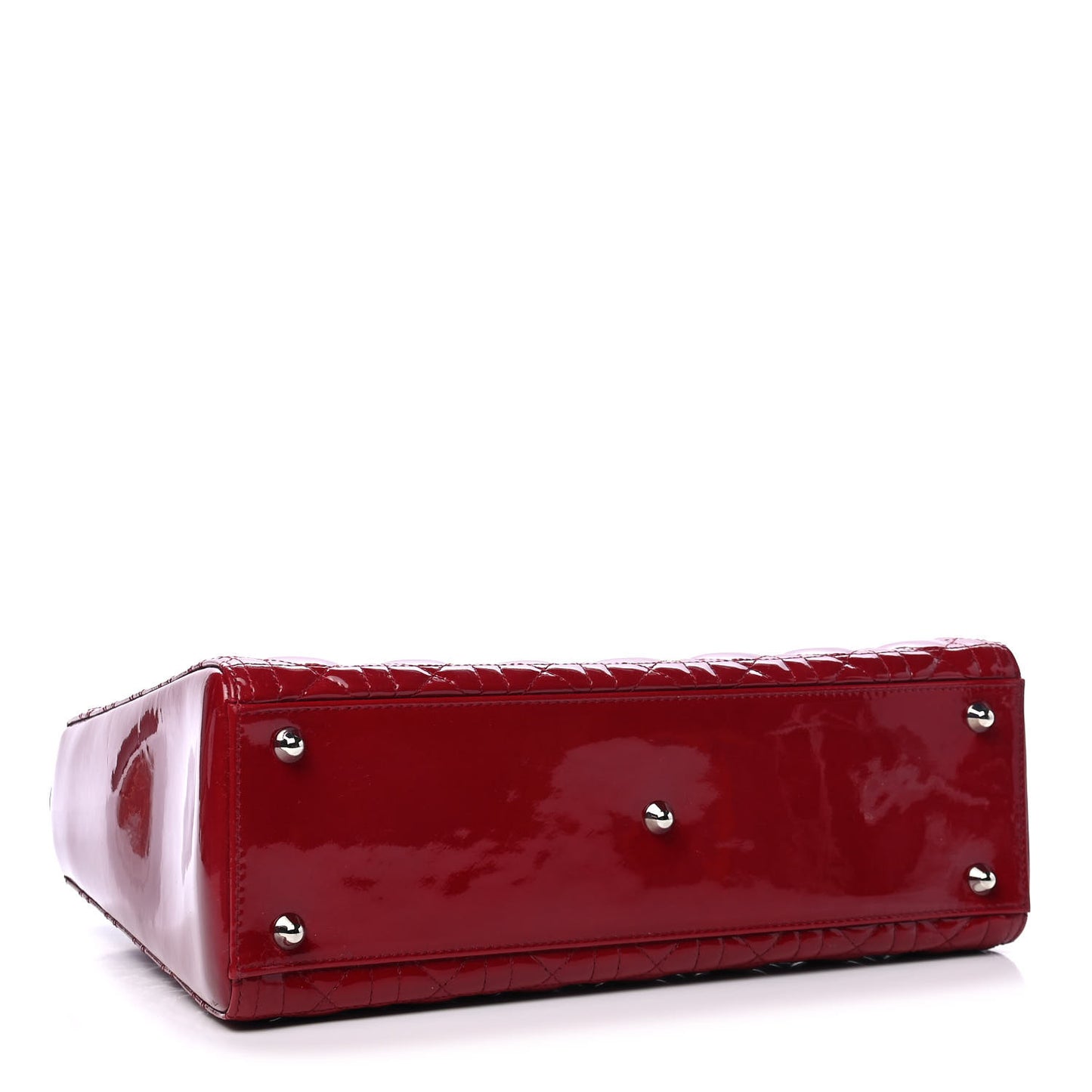 Patent Cannage Large Lady Dior Red