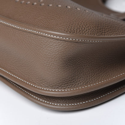 Hermes Taurillon Clemence Evelyne III PM Etoupe 11 of 12