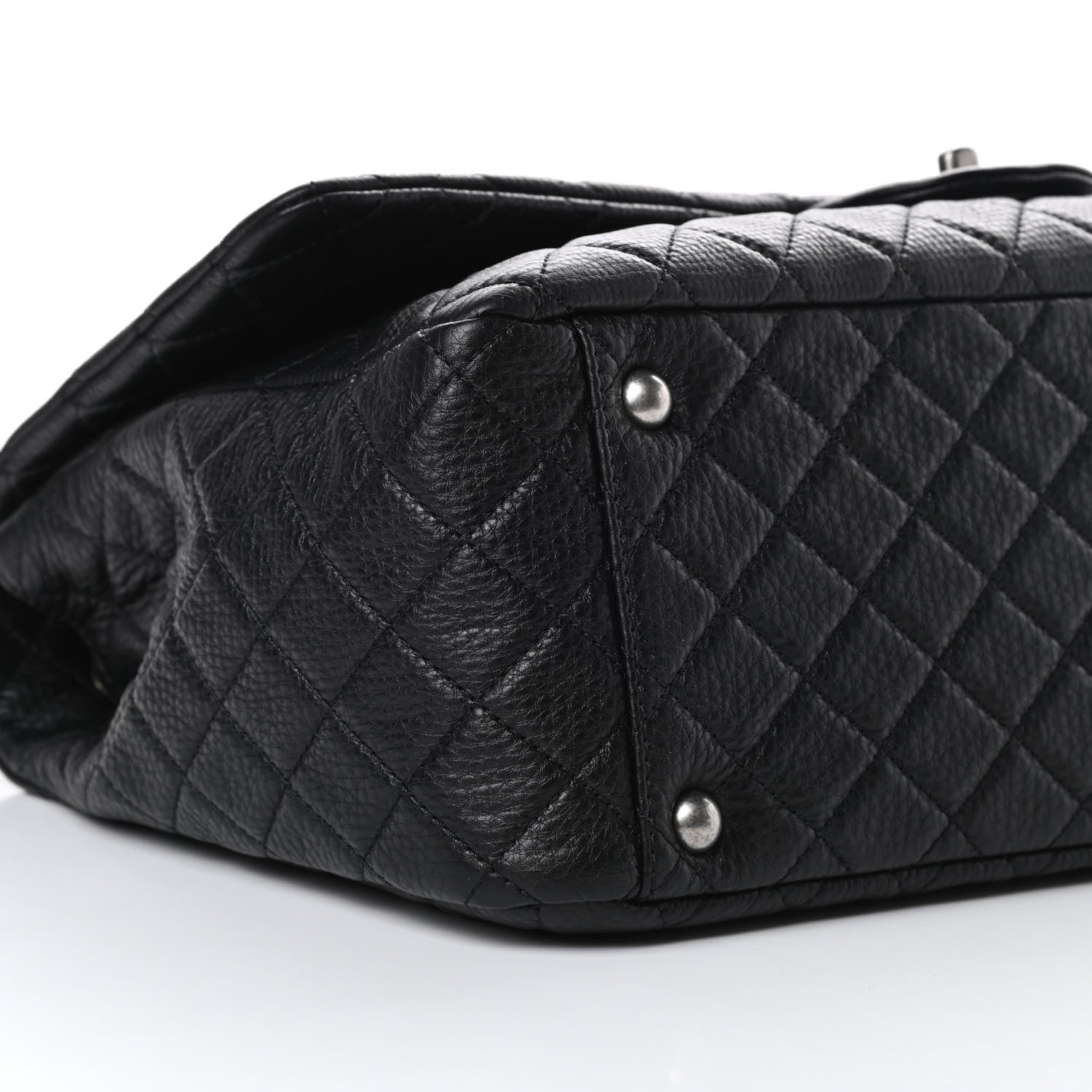 Chanel Calfskin Quilted XXL Travel Flap Bag Black 9 of 10