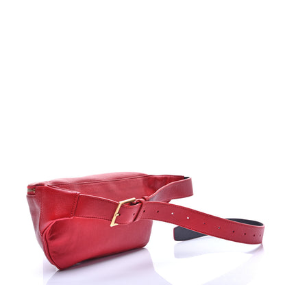 Saint Laurent Grain De Poudre Monogram Belt Bag Rouge Eros 4 of 13