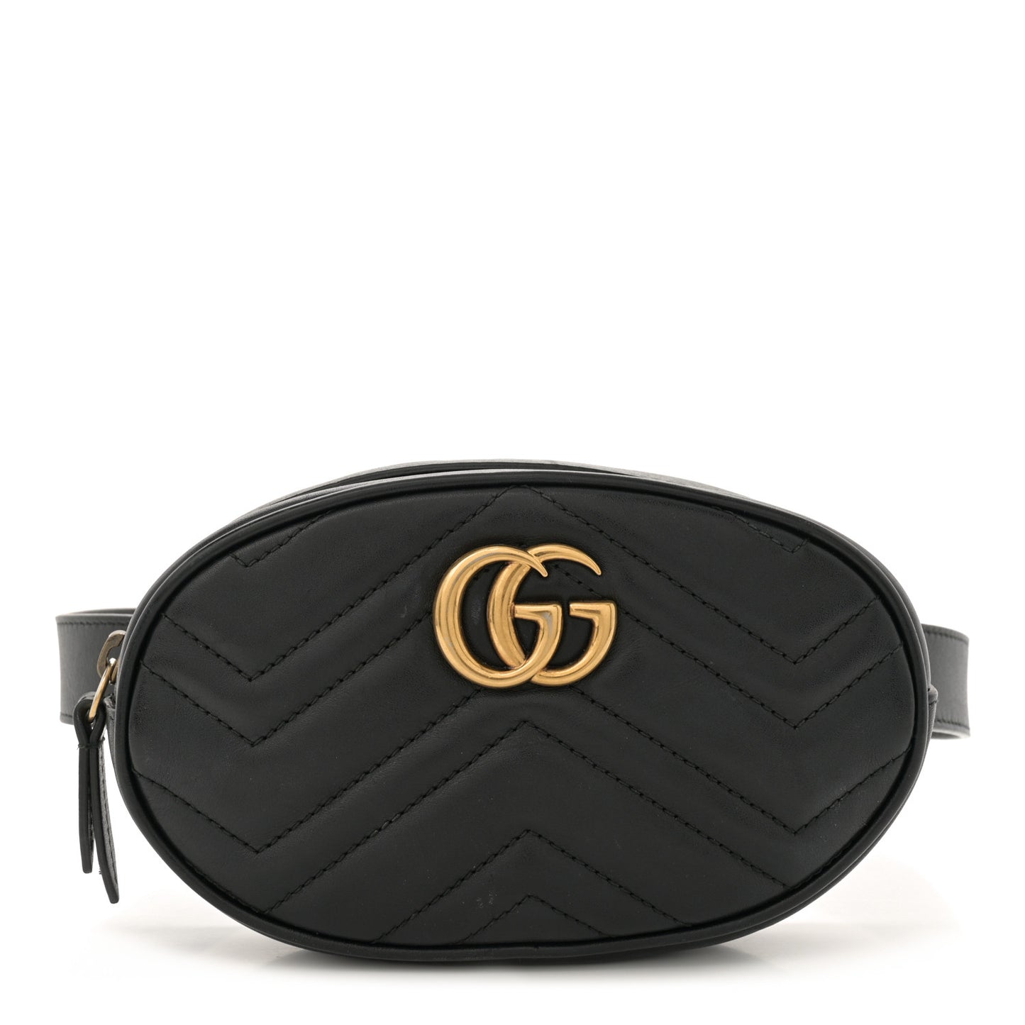 Calfskin Matelasse GG Marmont Belt Bag 85 34 Black