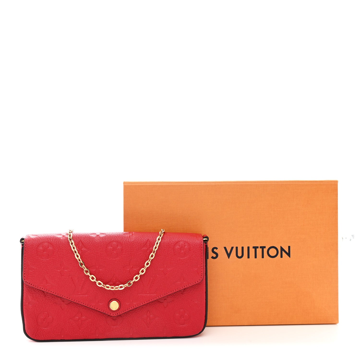 Louis Vuitton Empreinte Pochette Felicie Chain Wallet Scarlet 12 of 12
