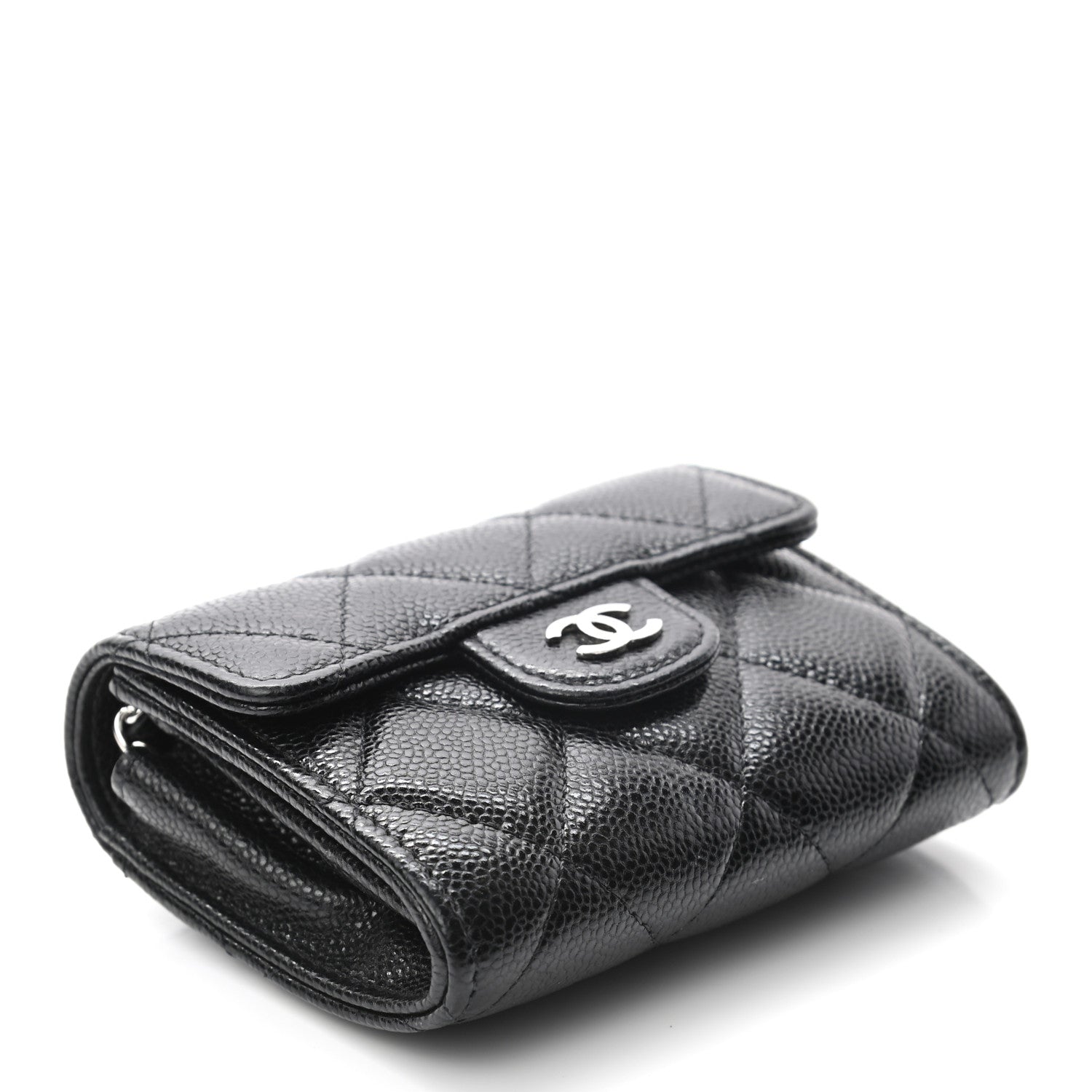 Chanel Caviar Quilted Flap Card Holder On Chain Black 4 of 9