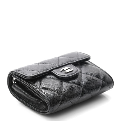 Chanel Caviar Quilted Flap Card Holder On Chain Black 4 of 9