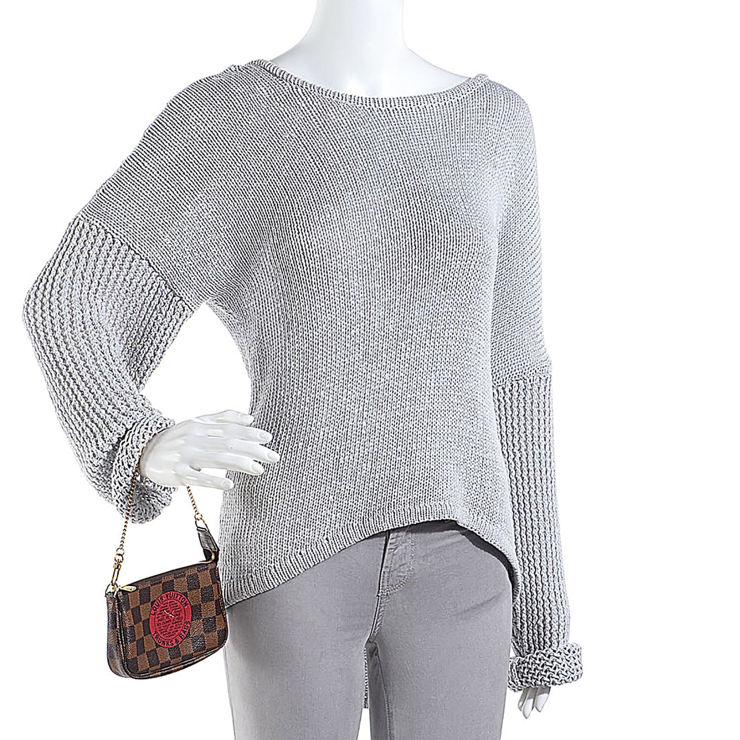 Louis Vuitton Damier Ebene Complice Trunks and Bags Mini Pochette Accessories Red 2 of 7