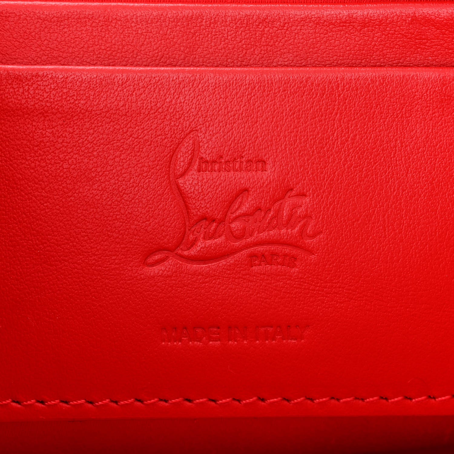 Christian Louboutin Patent Velour Loubila Chain Clutch Black 6 of 9