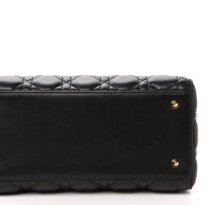 Christian Dior Lambskin Cannage Medium Lady Dior Black 10 of 13
