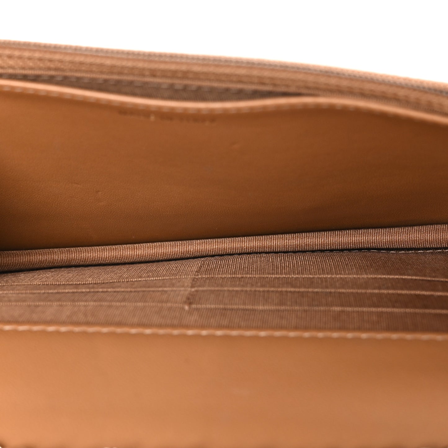 Lambskin Quilted Trendy CC Wallet On Chain WOC Camel