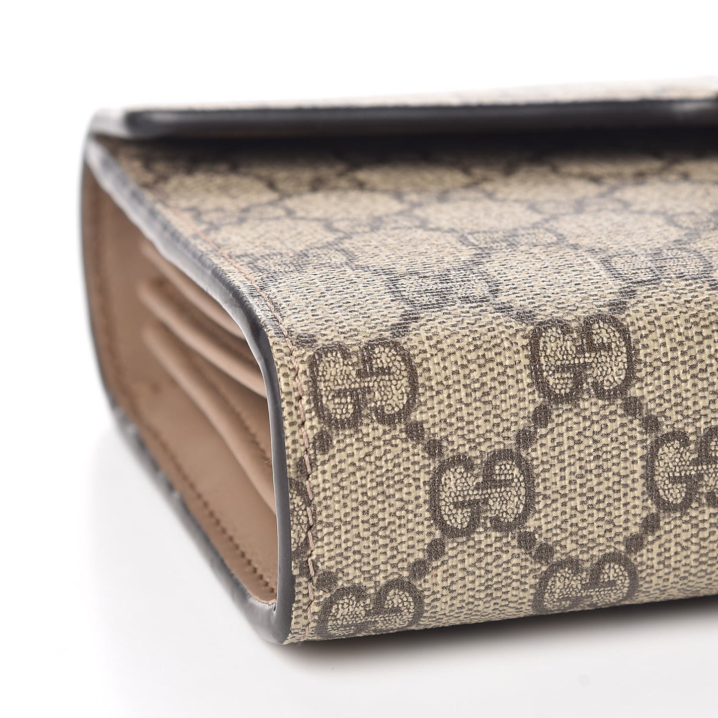 GG Supreme Monogram Mini Dionysus Chain Wallet Beige Taupe