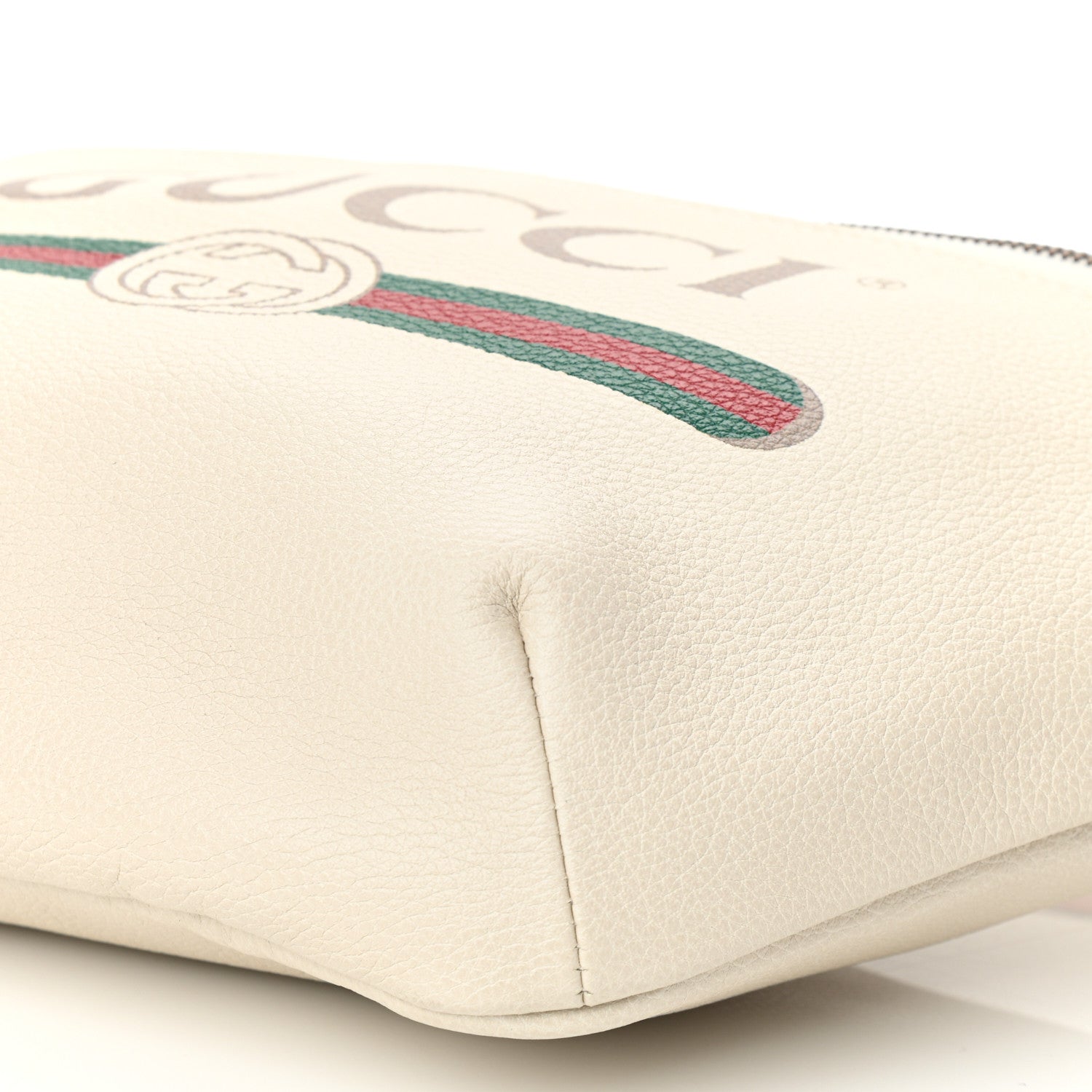 Gucci Grained Calfskin Logo Belt Bag White 10 of 10