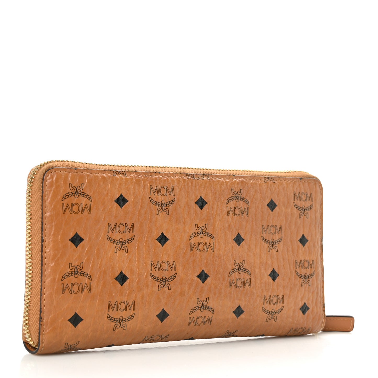 Visetos Large Zip Around Wallet Cognac