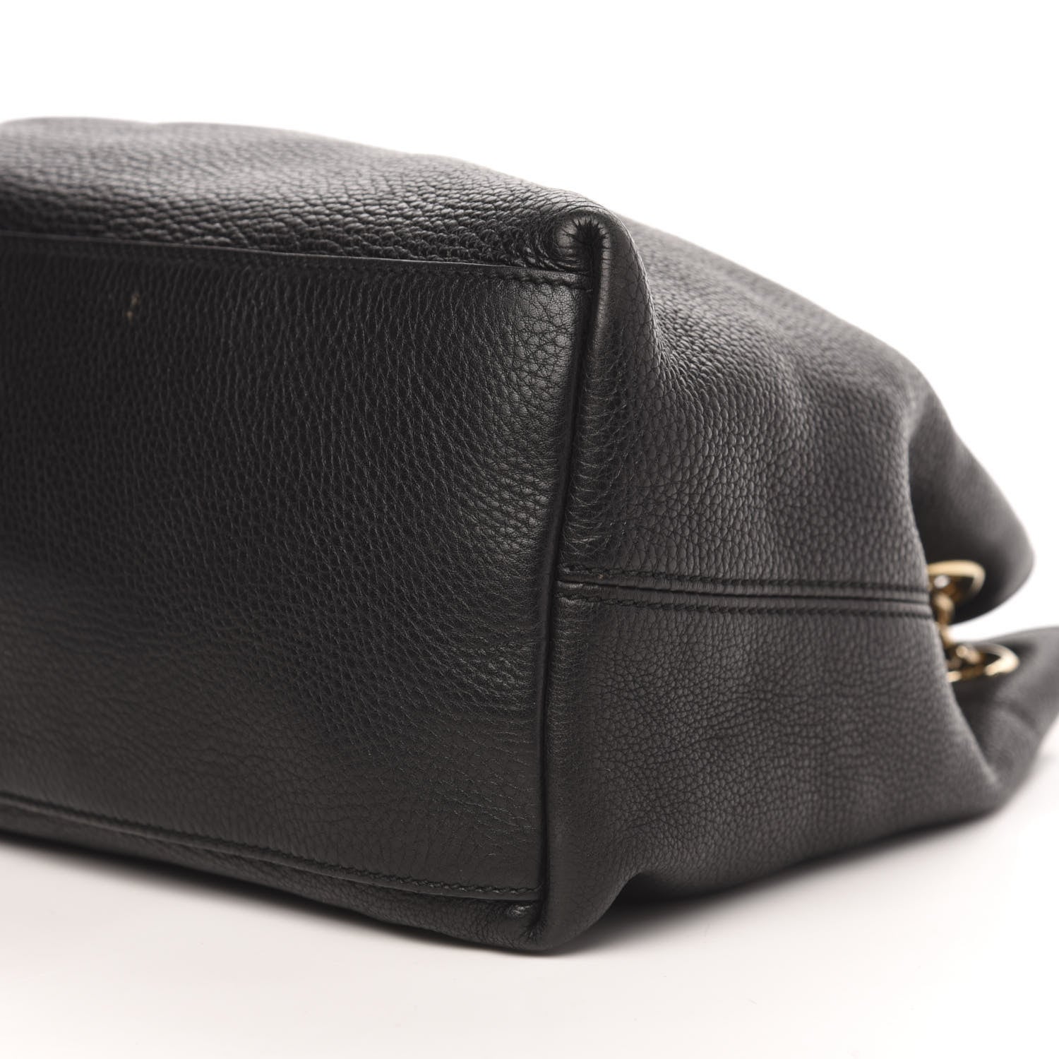 Gucci Pebbled Calfskin Medium Soho Chain Shoulder Bag Black 10 of 12