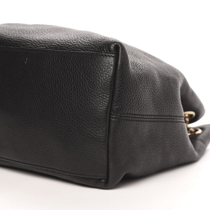 Gucci Pebbled Calfskin Medium Soho Chain Shoulder Bag Black 10 of 12