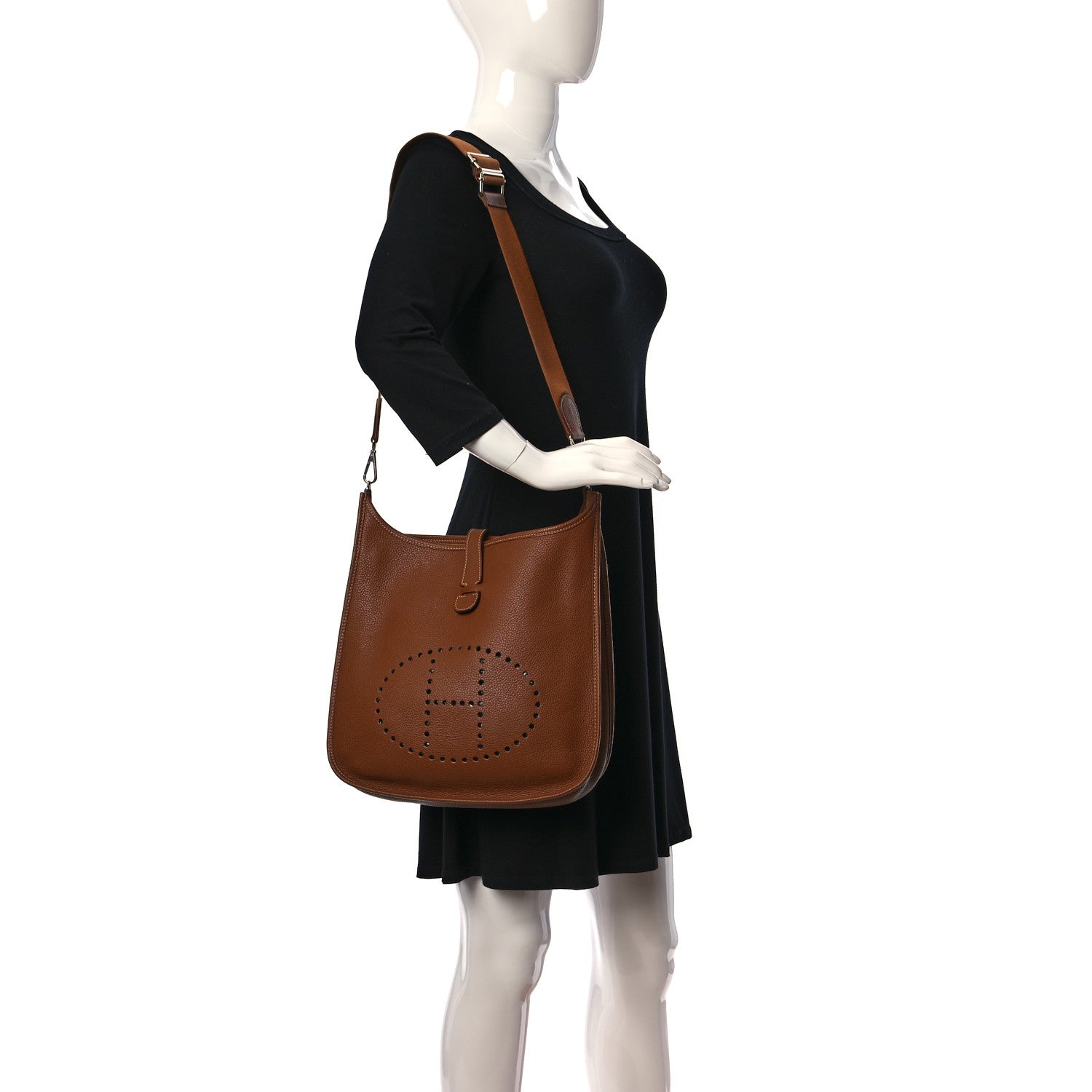 Hermes Taurillon Clemence Evelyne III GM Gold 2 of 12