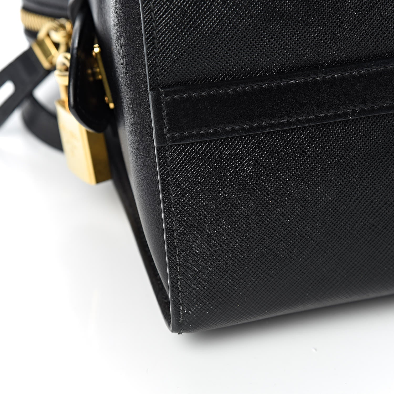 Prada Saffiano City Calfskin Medium Esplanade Tote Black 16 of 18