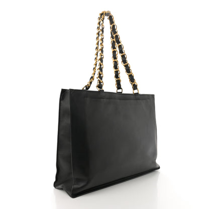 Chanel Lambskin CC Tote Black 3 of 11