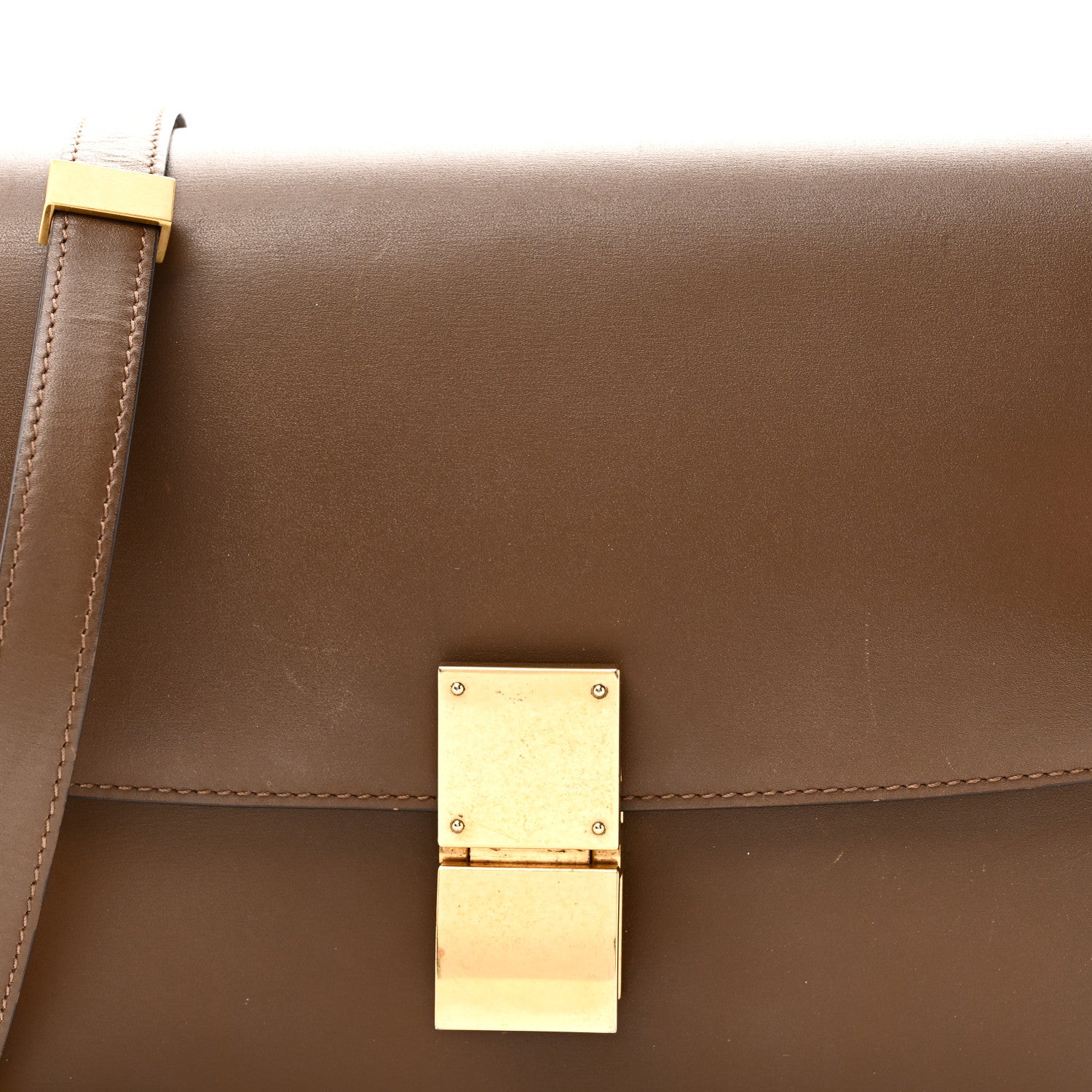 Celine Box Calfskin Medium Classic Box Flap Bag Camel 8 of 10