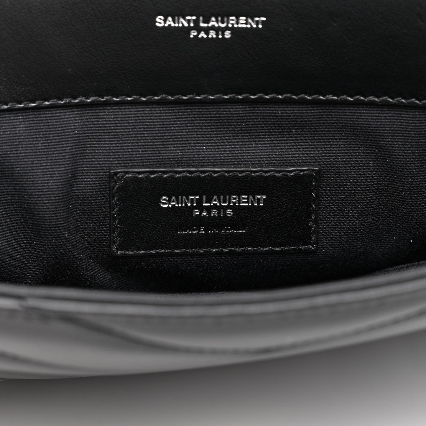 Calfskin Y Quilted Monogram Loulou Document Holder Black