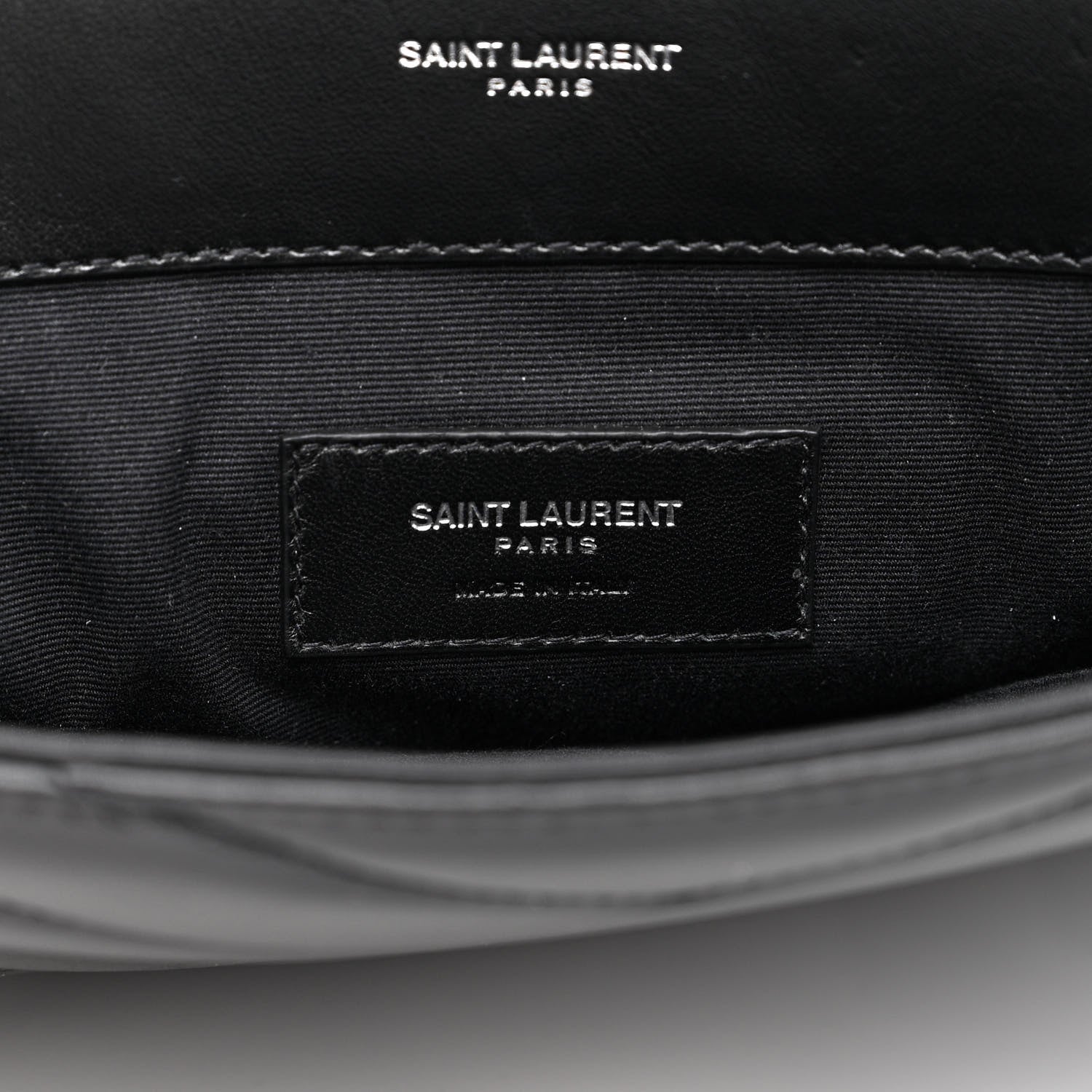 Saint Laurent Calfskin Y Quilted Monogram Loulou Document Holder Black 7 of 10