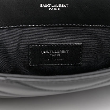 Saint Laurent Calfskin Y Quilted Monogram Loulou Document Holder Black 7 of 10