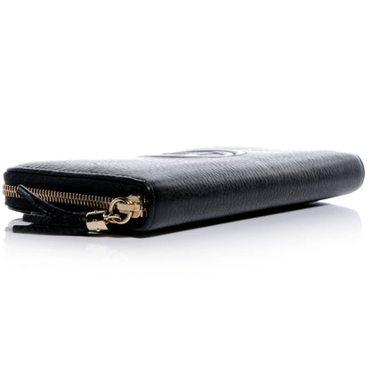 Gucci Pebbled Calfskin Soho Zip Around Wallet Black 4 of 8