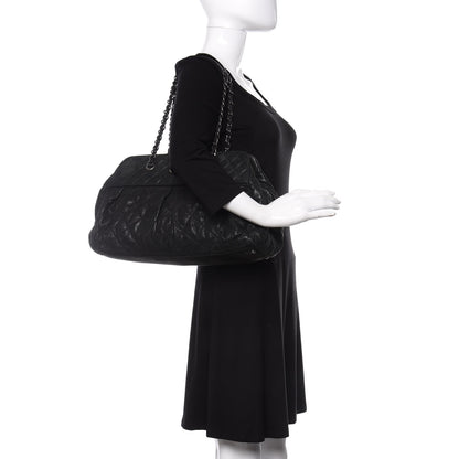 Chanel Iridescent Calfskin Chic Quilt Bowling Bag Black 2 of 12