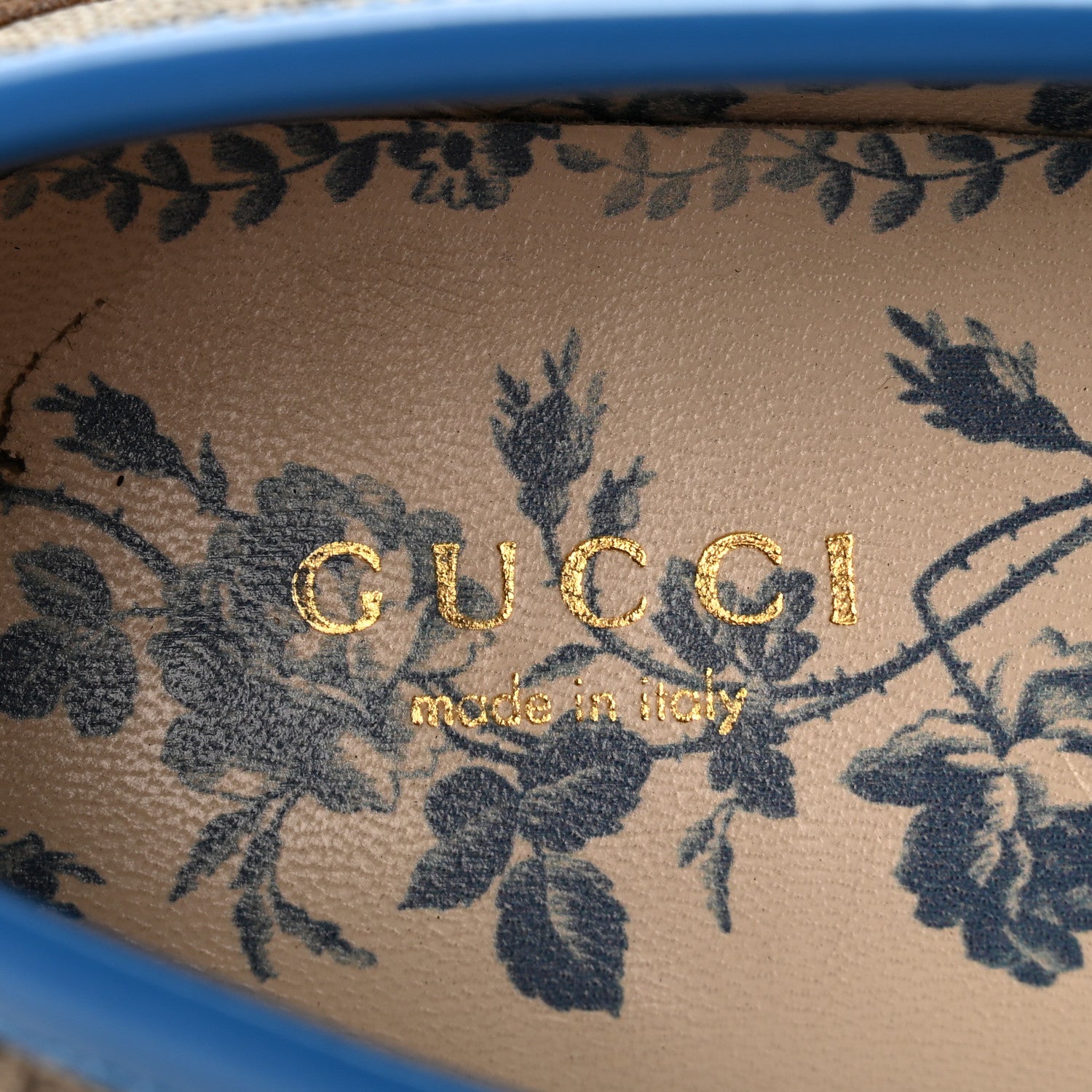 Gucci GG Supreme Monogram Cordovan Lux Womens Harald Horsebit 25mm Platform Loafers 37 Beige Sugar Pink Crop Shine Purple Marine 8 of 10