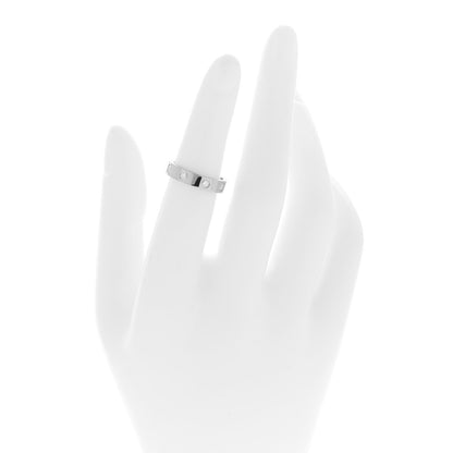 Cartier 18K White Gold 8 Diamond 4mm LOVE Wedding Band Ring 50 5.25 2 of 4