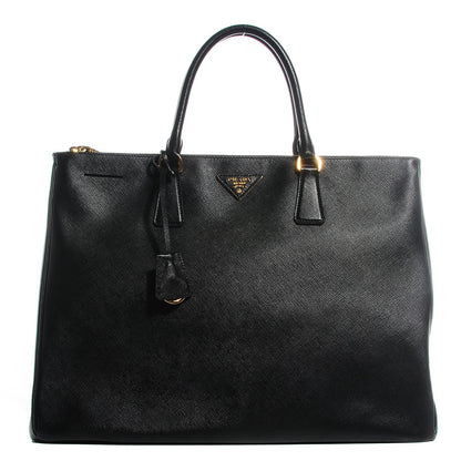 Prada Saffiano Lux Extra Large Galleria Double Zip Tote Black 1 of 10