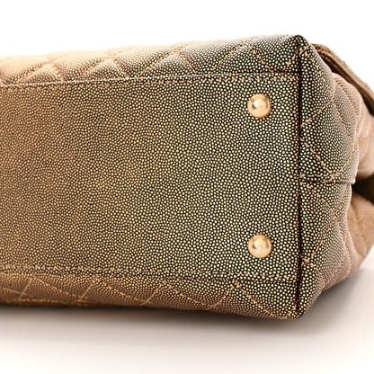 Chanel Metallic Caviar Quilted Small Coco Handle Flap Gold 10 of 11