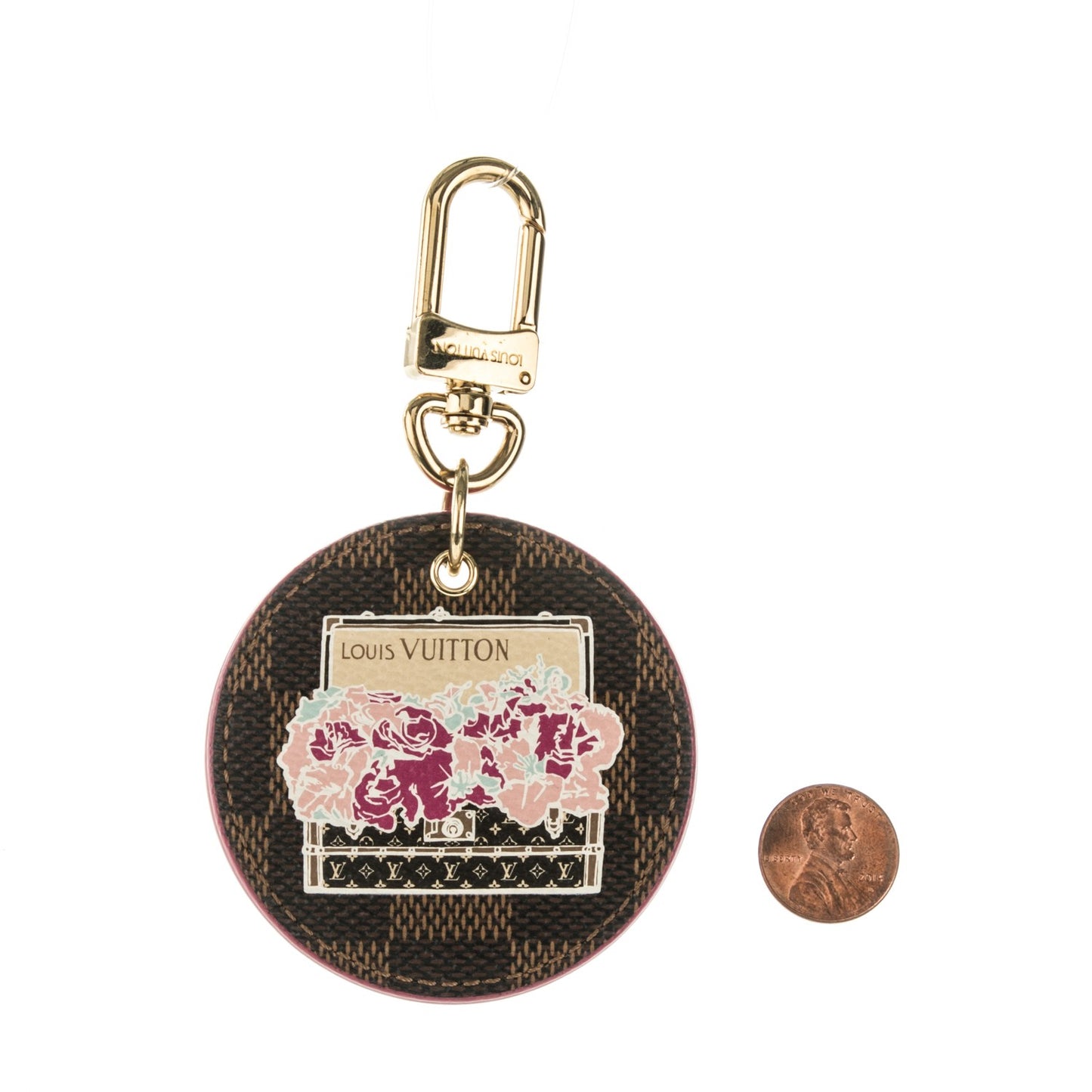 Damier Ebene Illustre Posies Bag Charm