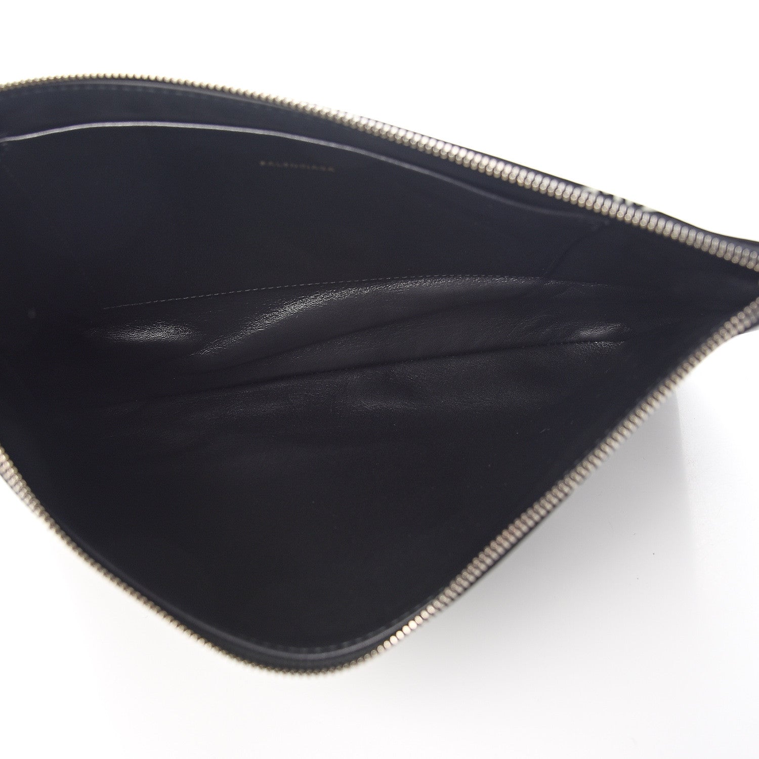 Balenciaga Calfskin Losange Monogram Ville Zip Pouch Black Grey 4 of 6