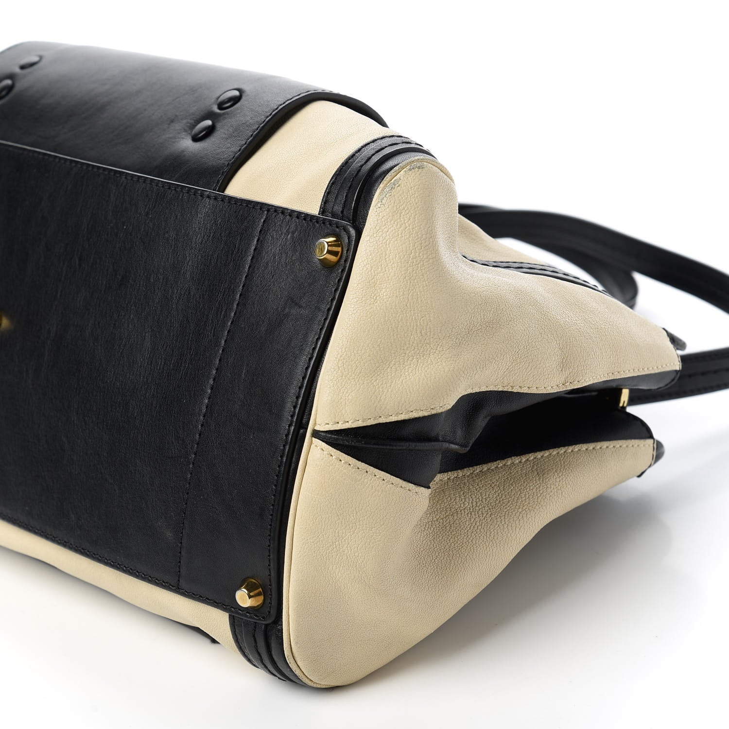 Chloe Sheepskin Calfskin Large Alice Satchel Husky White 7 of 12