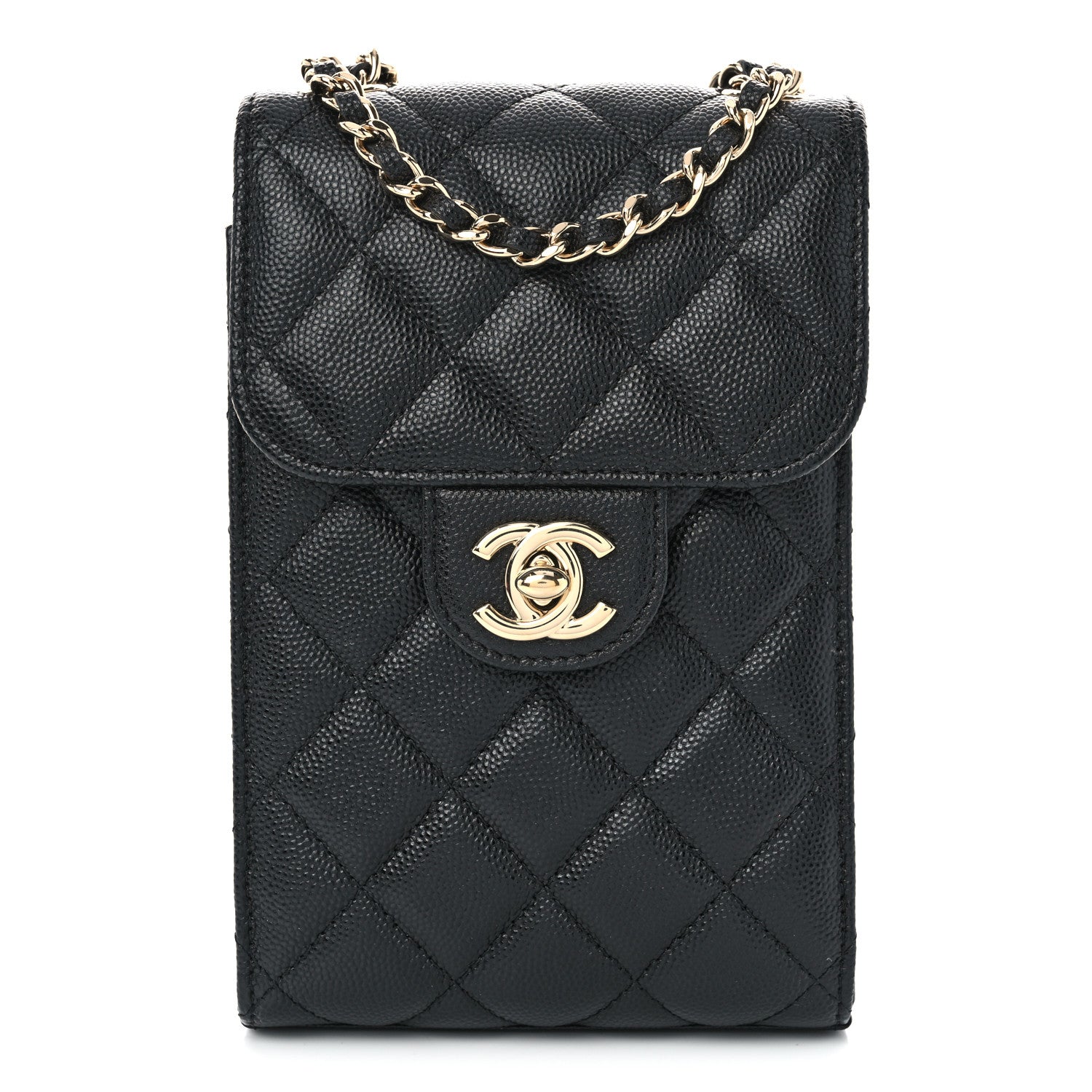 Chanel Caviar Quilted Classic Phone Holder Black 1 of 11