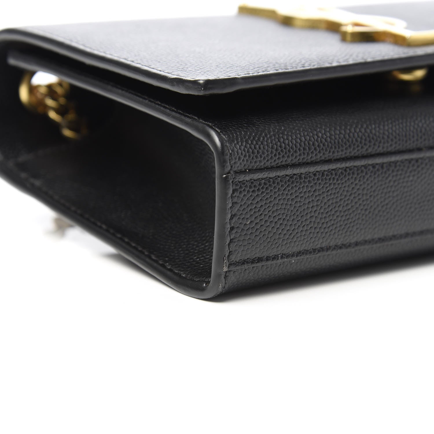 Saint Laurent Grain De Poudre Small Monogram Kate Satchel Black 9 of 10