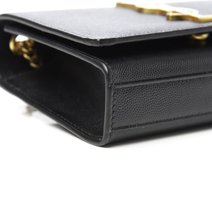 Saint Laurent Grain De Poudre Small Monogram Kate Satchel Black 9 of 10