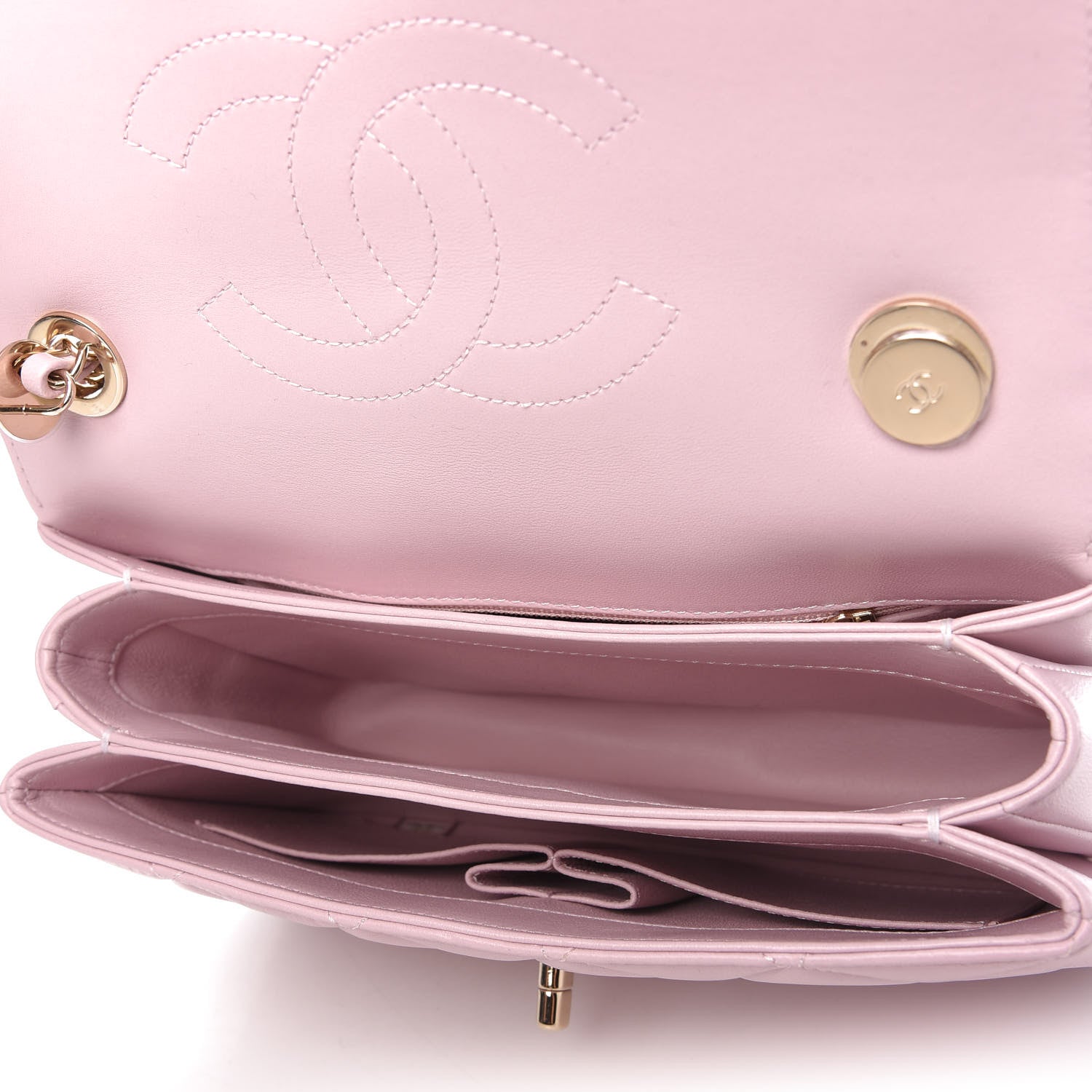 Chanel Lambskin Quilted Small Trendy CC Flap Dual Handle Bag Light Pink 5 of 10
