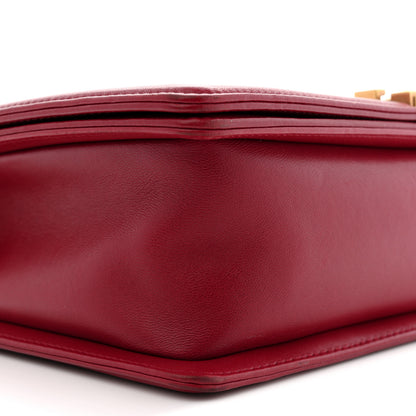 Chanel Lambskin Quilted New Medium Boy Flap Dark Red 9 of 12