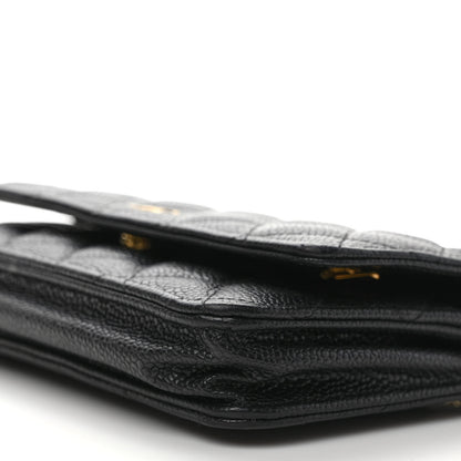 Chanel Caviar Quilted Wallet on Chain WOC Black 9 of 9