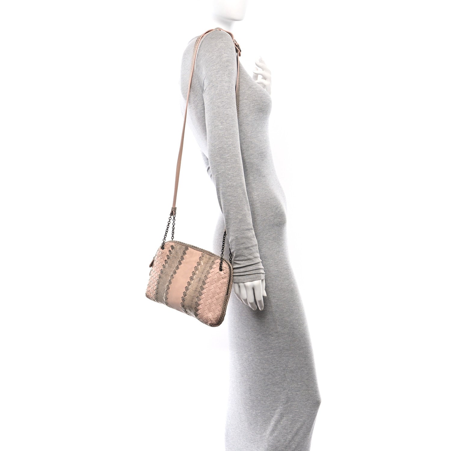 Bottega Veneta Nappa Intrecciato Ayers Crossbody Pillow Messenger Flamingo 2 of 14