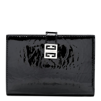 Givenchy Patent Textured Goatskin Card Case Black 1 of 8