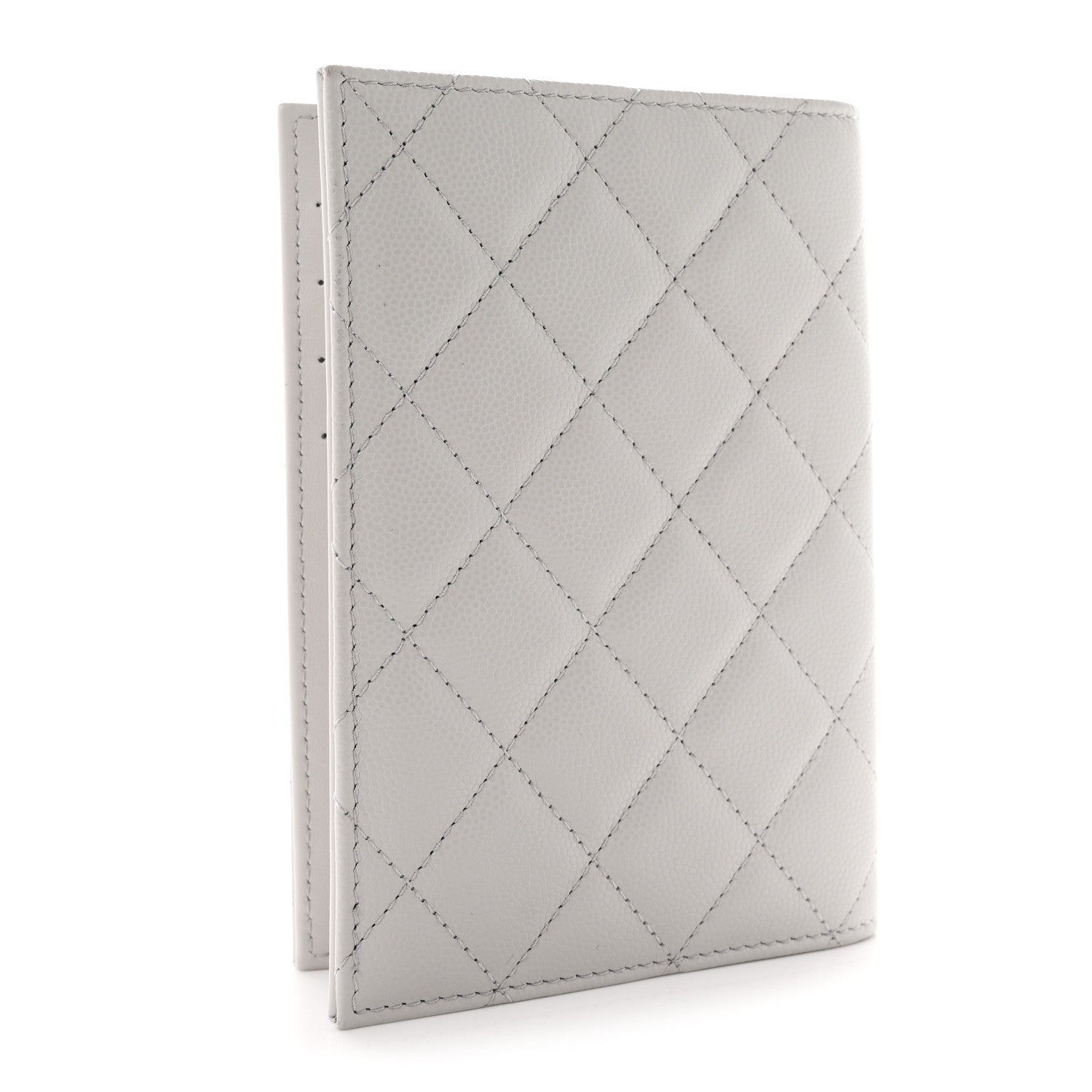 Chanel Caviar Quilted CC Passport Holder Grey 3 of 7