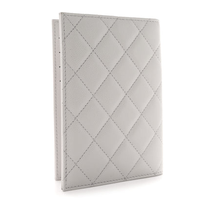 Chanel Caviar Quilted CC Passport Holder Grey 3 of 7