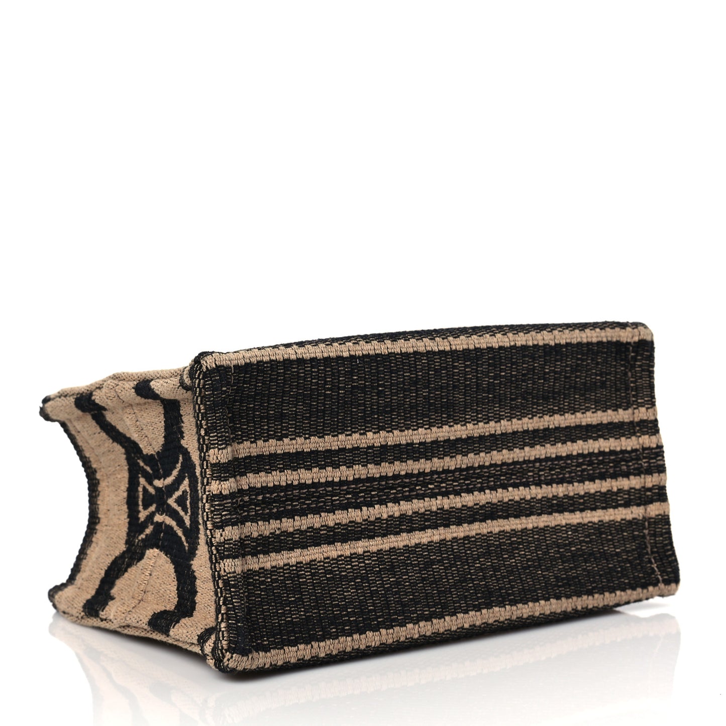 Canvas Calfskin Small Cabas Thais Natural Black