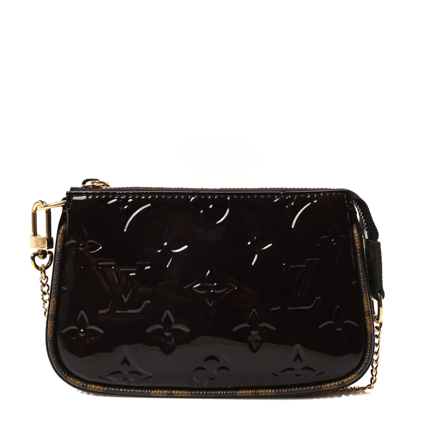 Vernis Monogram Mini Pochette Accessories Amarante