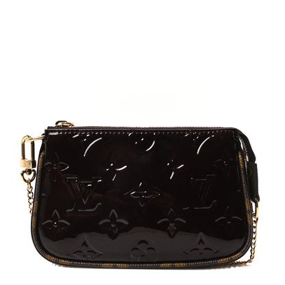 Louis Vuitton Vernis Monogram Mini Pochette Accessories Amarante 1 of 9