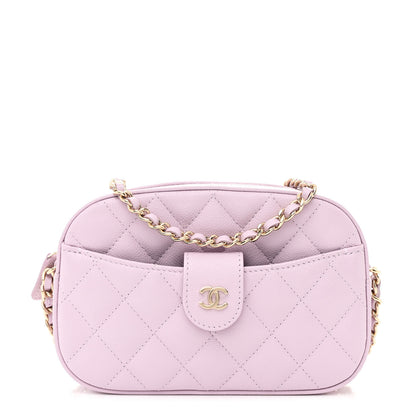 Chanel Caviar Quilted Chain Camera Bag Light Purple 1 of 11